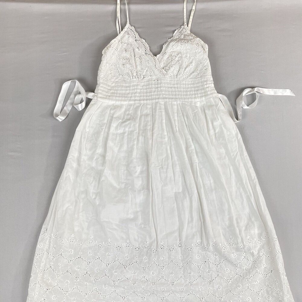 Papillon Los Angeles Slip Dress Women's S White Bohemian Cottagecore Farmhouse